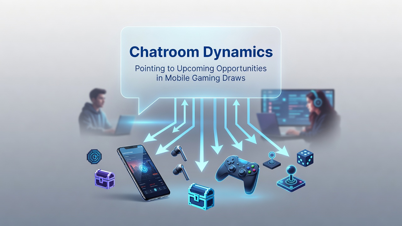 Chatroom interface showing mobile gaming draw discussions