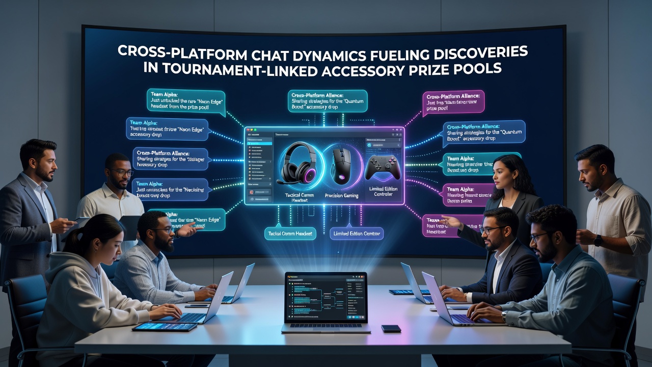 Tournament participants reviewing accessory prize pool details shared in cross-platform chat groups