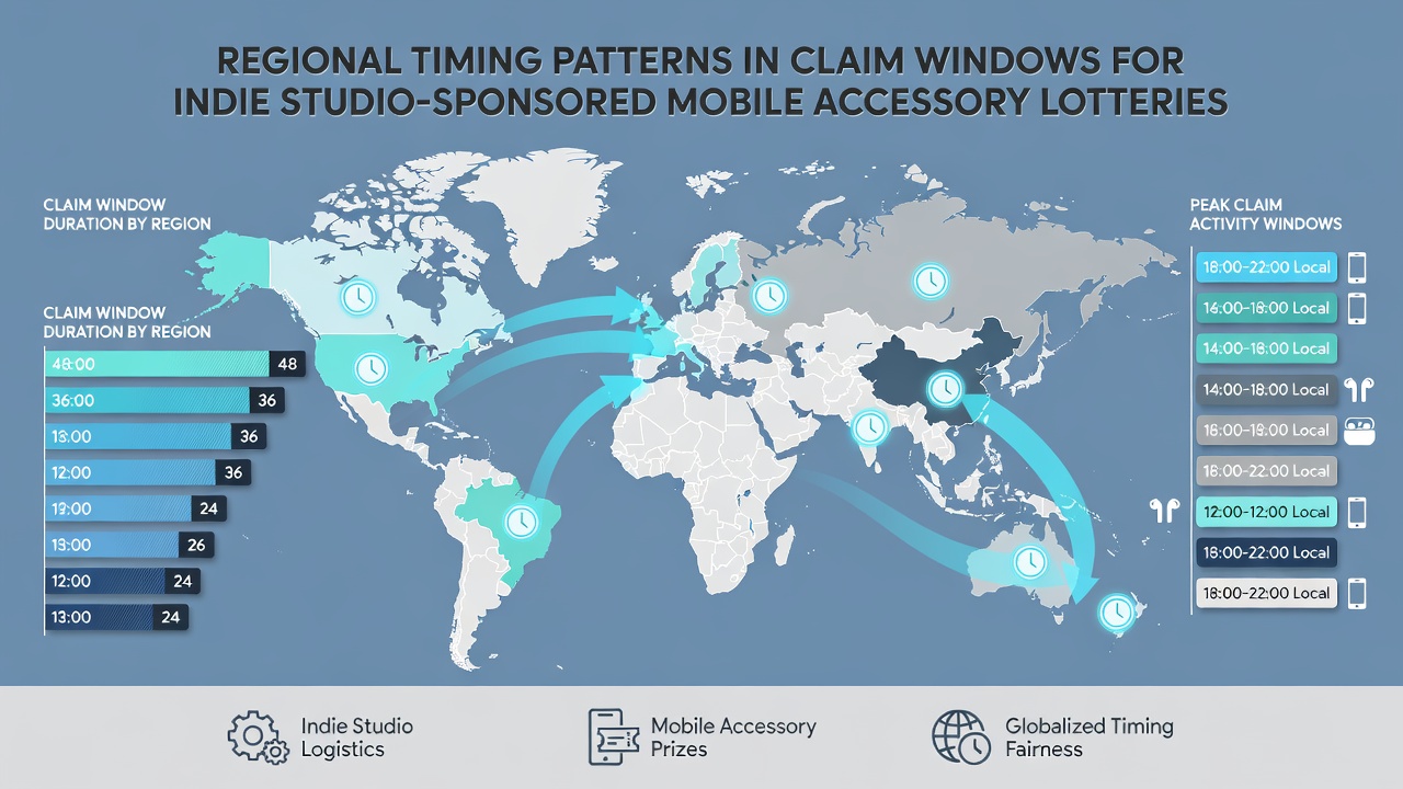 Claim window distribution map for indie mobile accessory lotteries